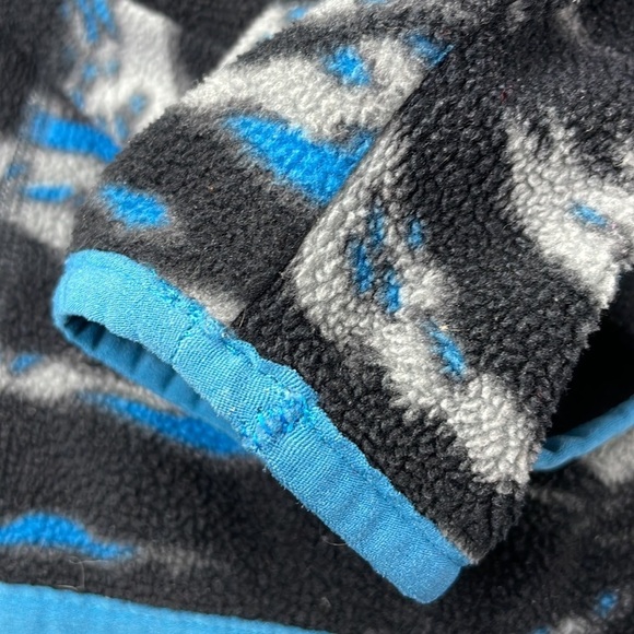 Burton Boys 2018 Black Blue Grey Spark Zip Up Fleece, size XL - Picture 9 of 11